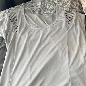 Beautiful light gray/blue top!